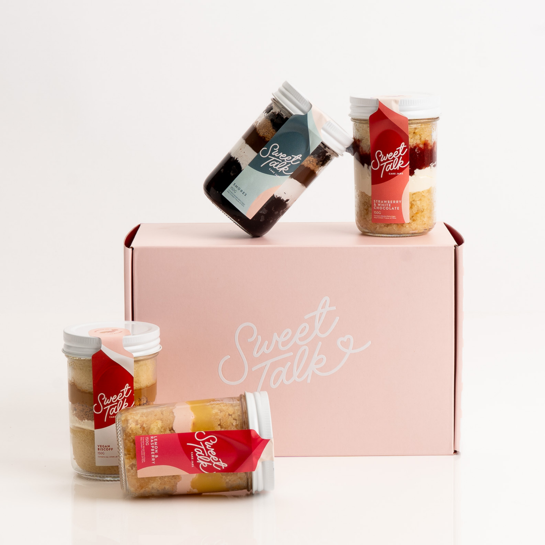 Cake Jars Variety Pack 4 – S’mores & Strawberry White Chocolate – Sweet Talk Auckland