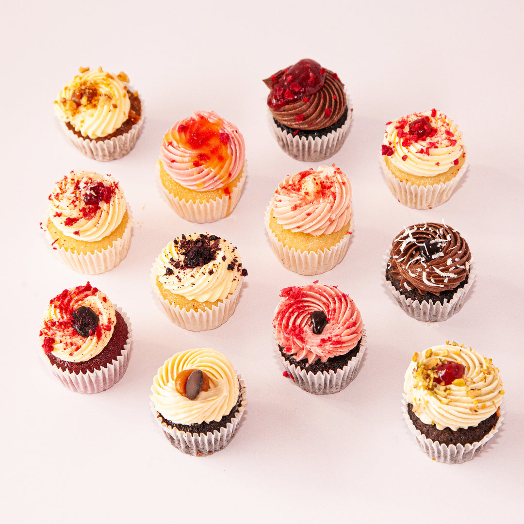 Mini cupcakes selection box – GF & vegan – Sweet Talk Auckland