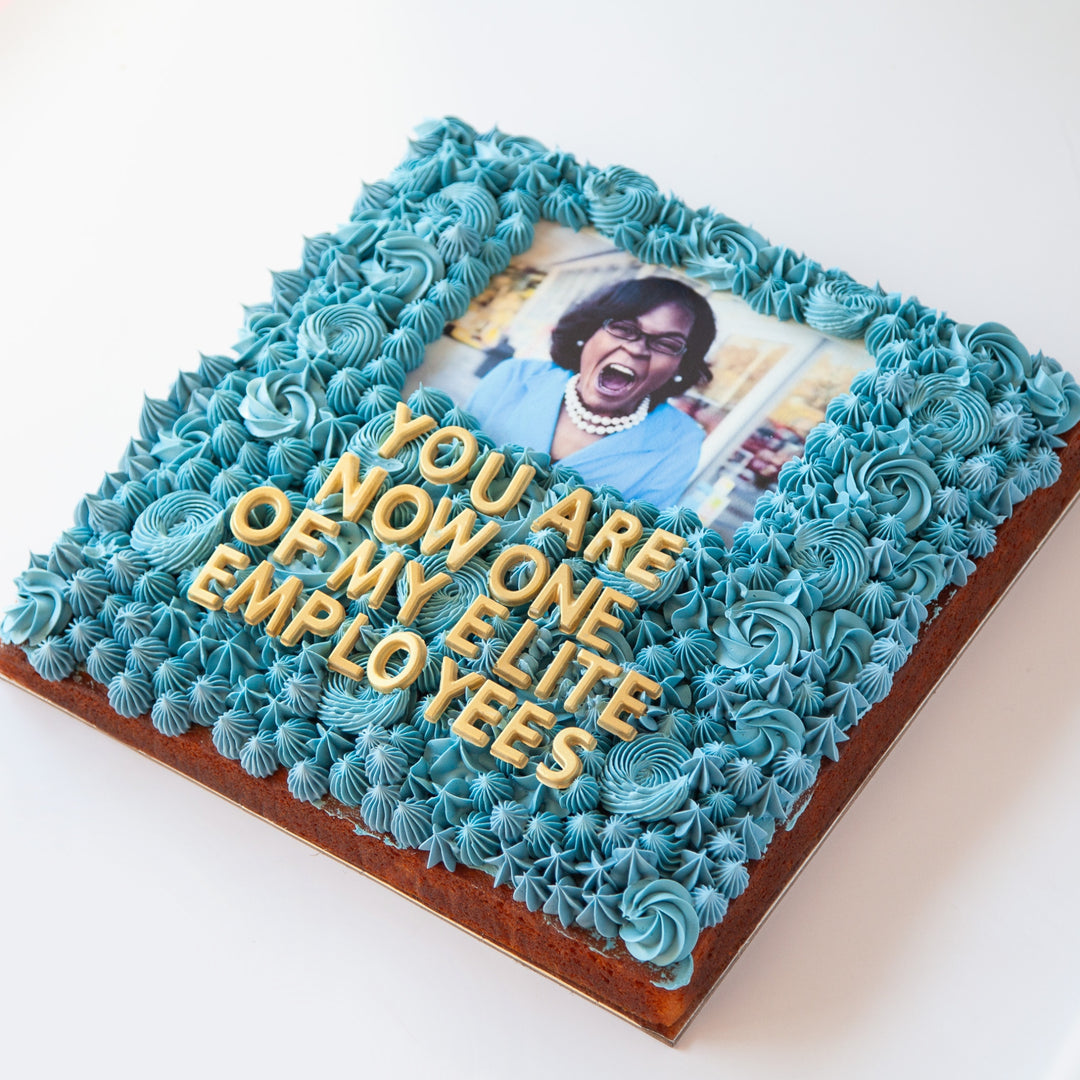 Custom big slab cake with edible image – Sweet Talk Auckland