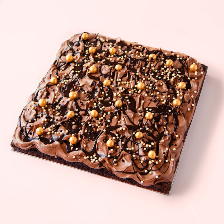 Large triple chocolate slab cake – gluten free option – Sweet Talk Auckland