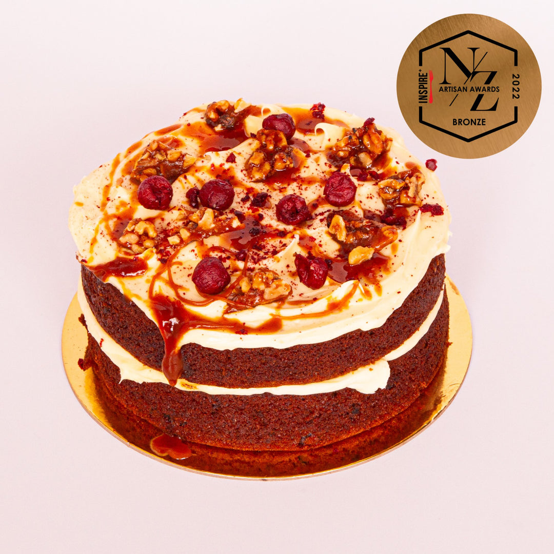 Classic carrot cake with spiced caramel sauce – Sweet Talk Auckland (gluten free available)