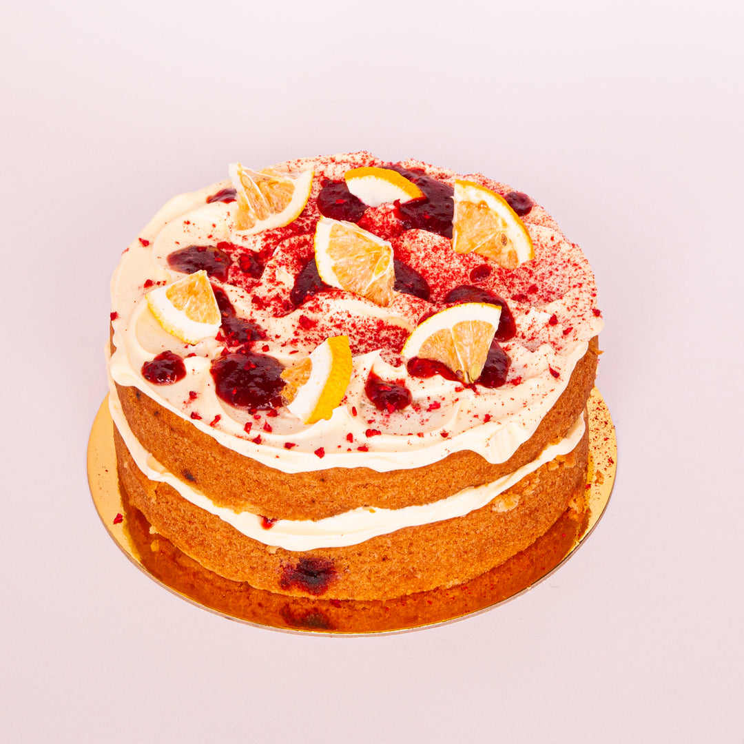 Vegan lemon and raspberry cake – eggless – Sweet Talk Auckland