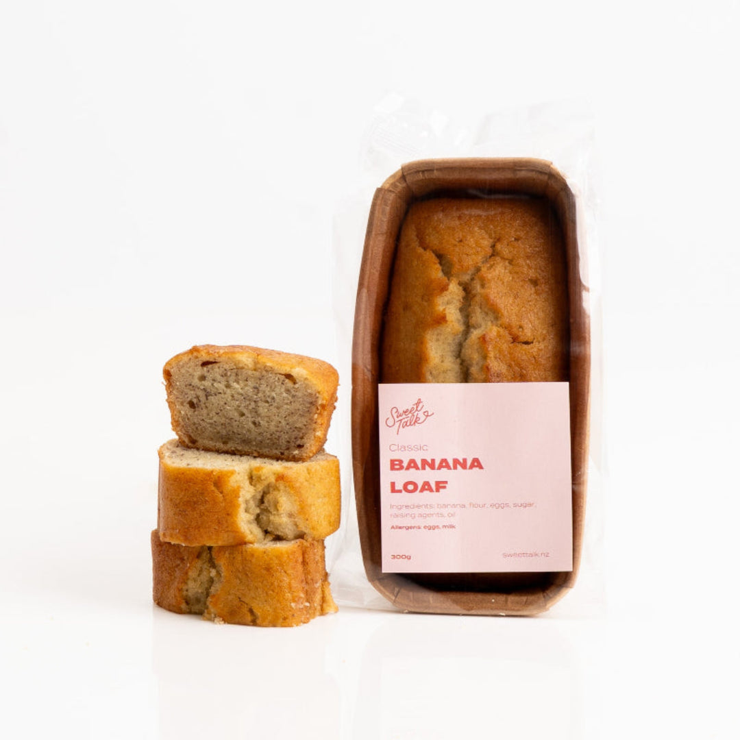 Banana Loaf with soft buttery texture and golden crust.