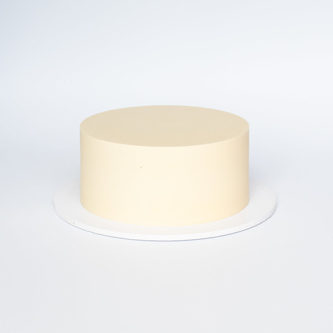 Blank Canvas Cake finished in smooth buttercream, ready for custom decoration.
