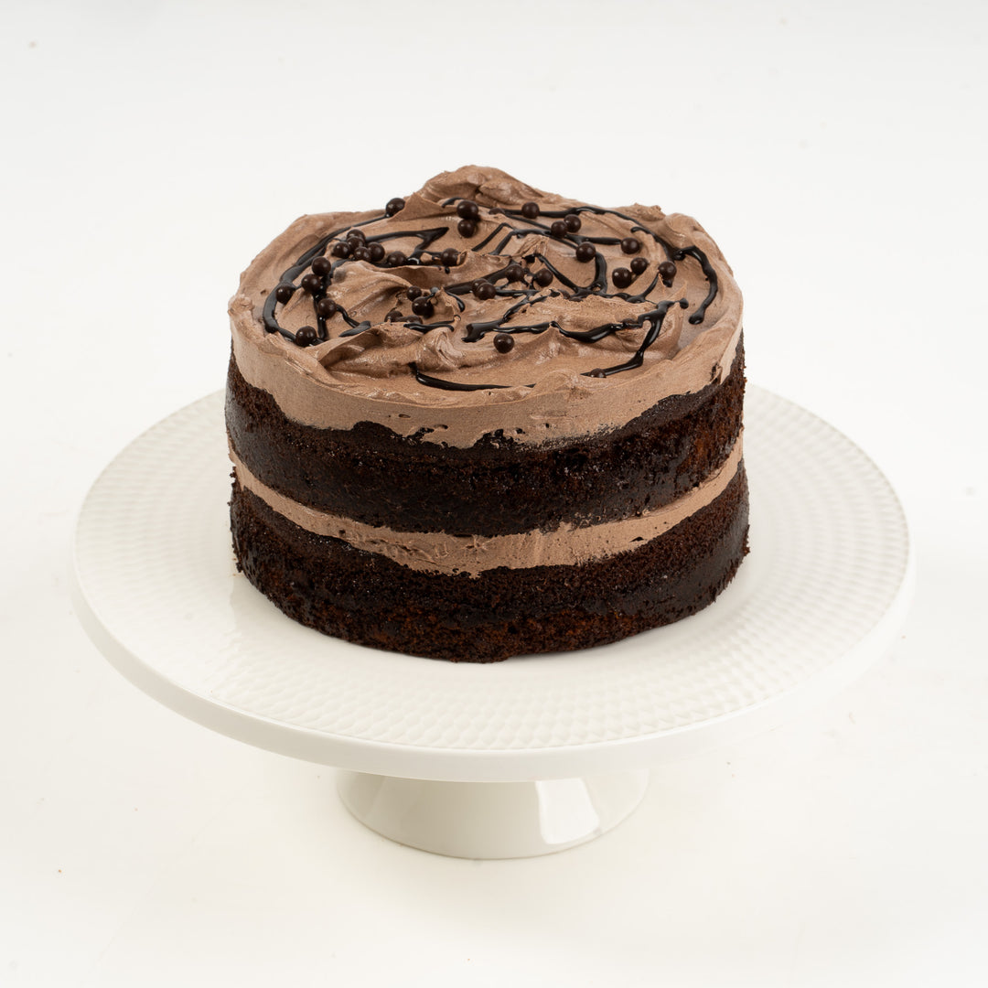 Whole chocolate cake ready for same day pickup or delivery in Auckland.