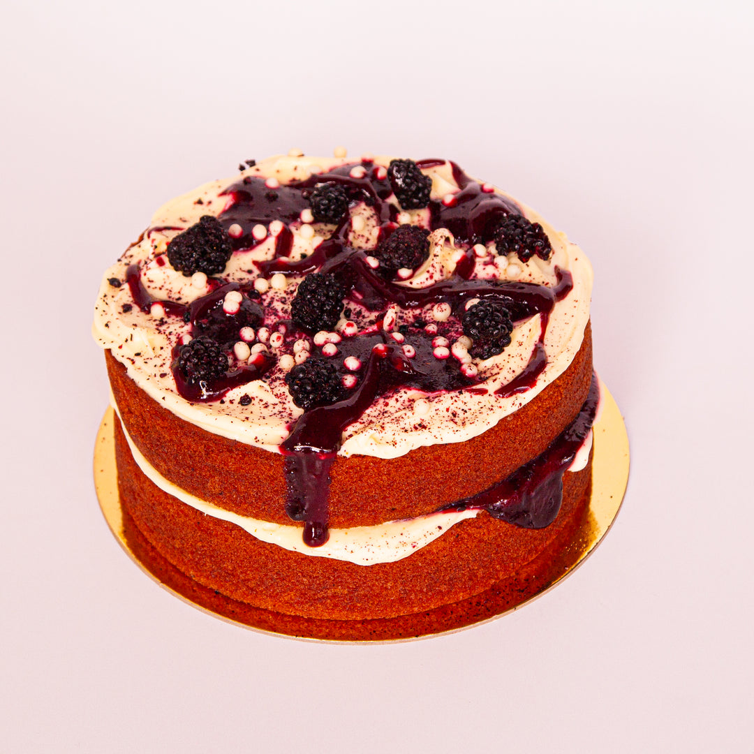 Vanilla and blackberry cake – gluten free option – Sweet Talk Auckland
